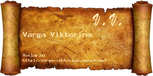 Varga Viktorina névjegykártya